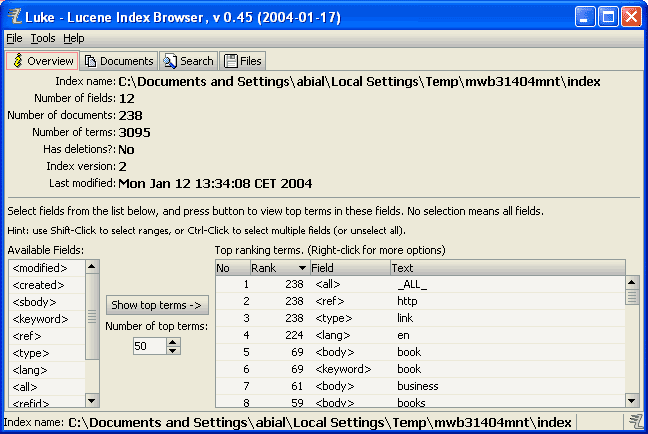 Lucene Index Max File Size